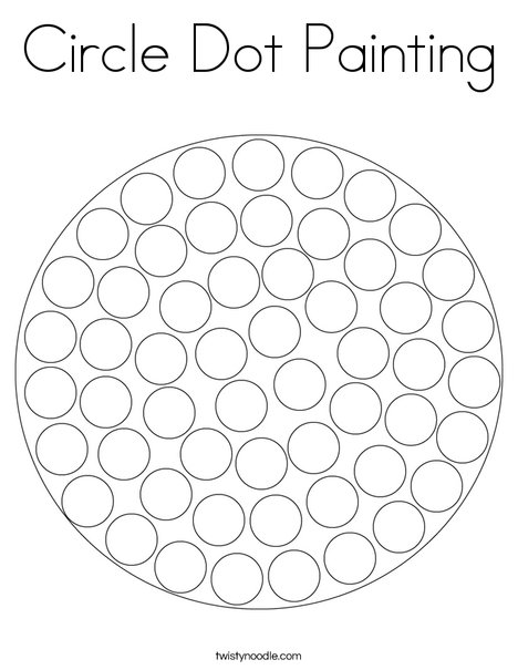 Circle dot painting coloring page