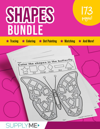 Shapes worksheets bundle