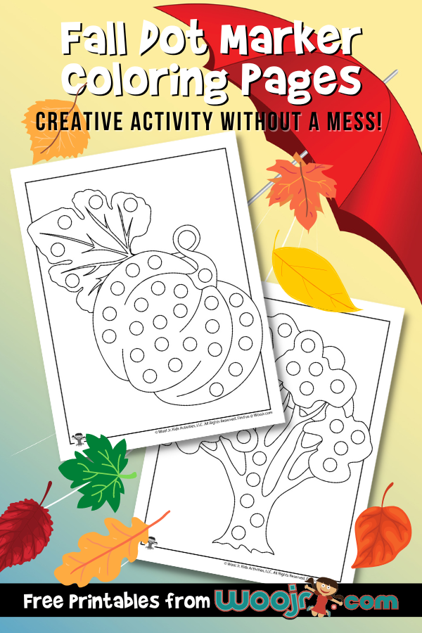 Fall dot marker coloring pages woo jr kids activities childrens publishing