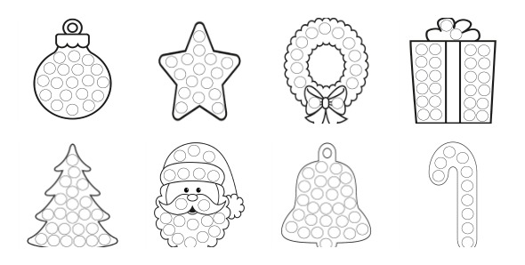 More christmas dot painting free printables