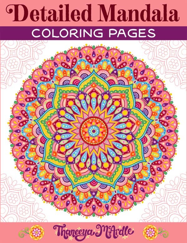 Detailed mandala coloring pages