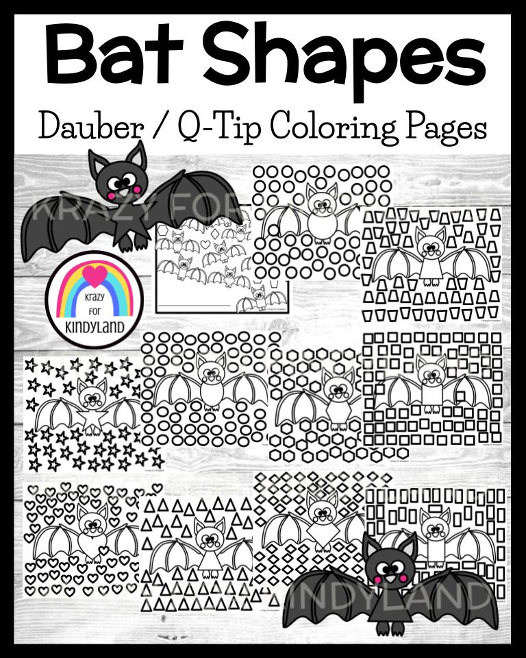 Bat shapes dauber printables