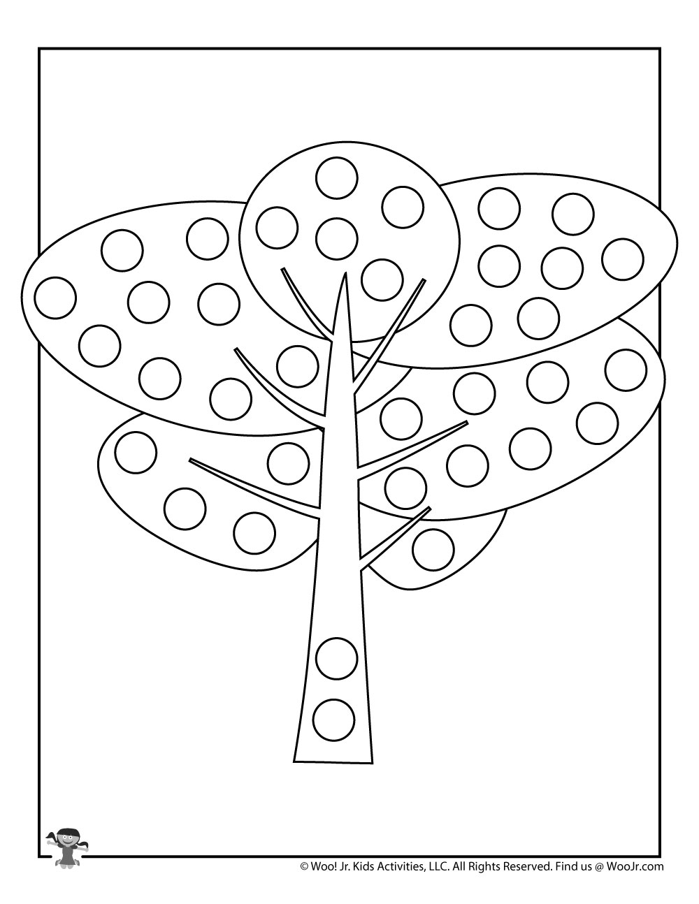 Fall dot marker coloring pages woo jr kids activities childrens publishing