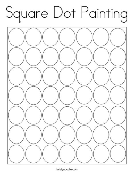 Square dot painting coloring page