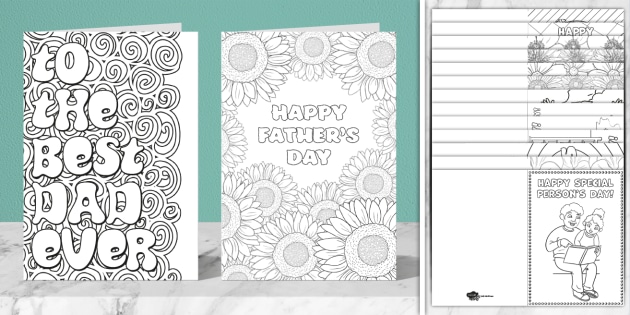 Fathers day louring cards pack party