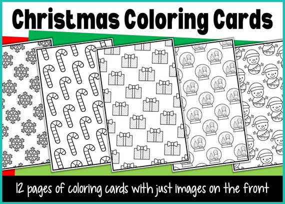 Christmas coloring cards holiday coloring pages kids christmas coloring pages christmas coloring printable holiday coloring cards