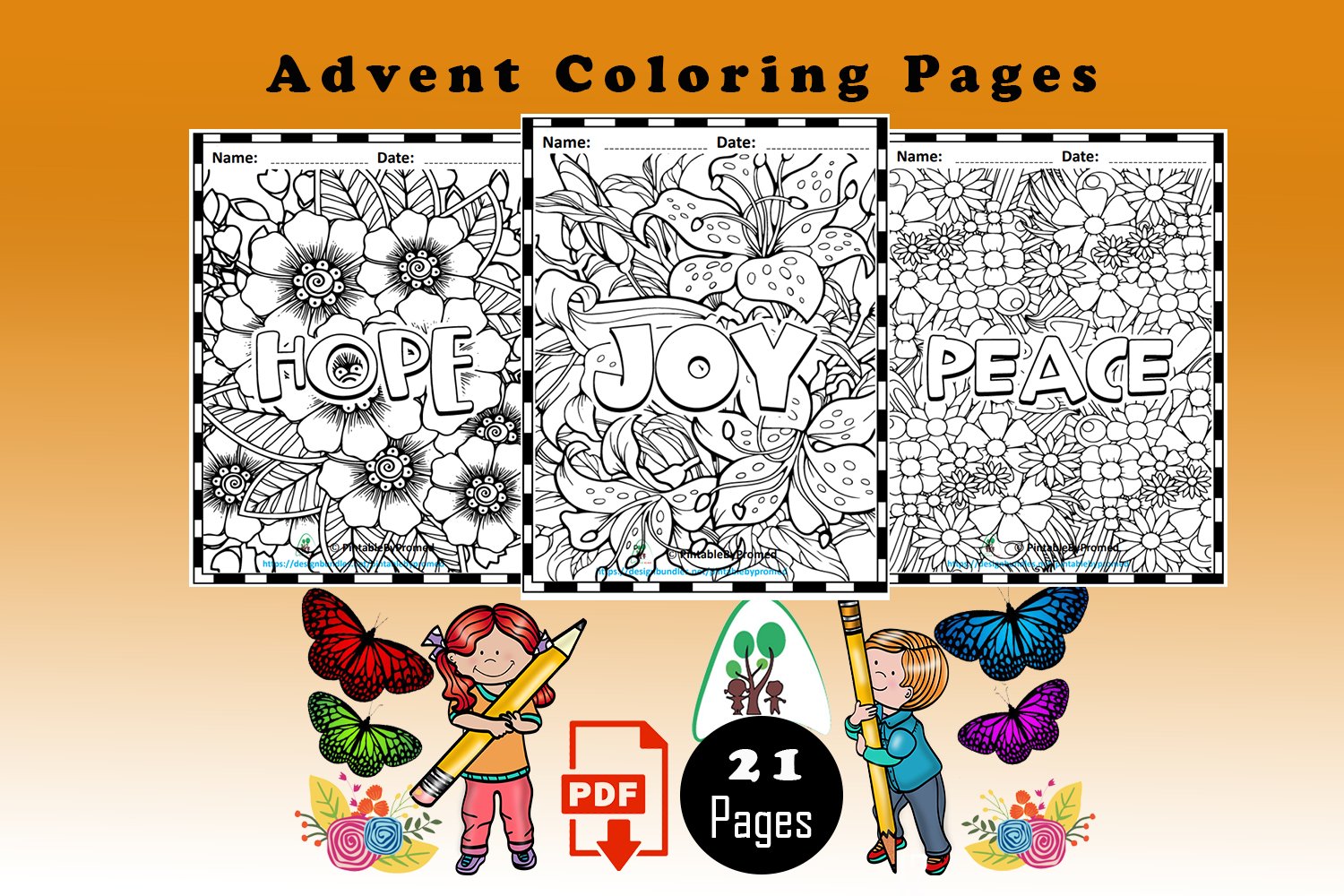 Advent coloring pages