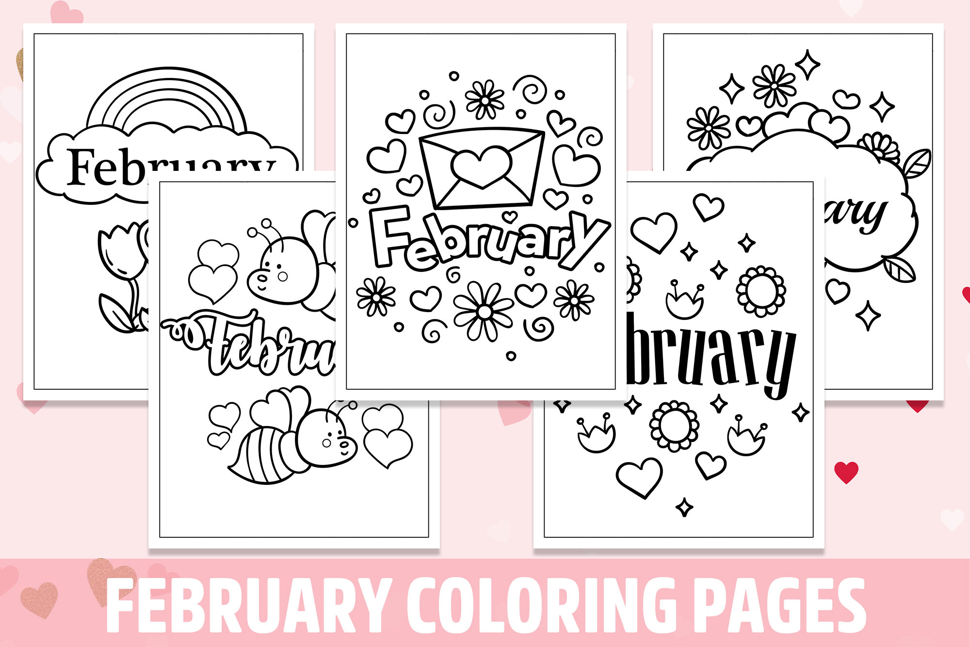 February coloring pages for kids girls boys teens birthday school activity made by teachers