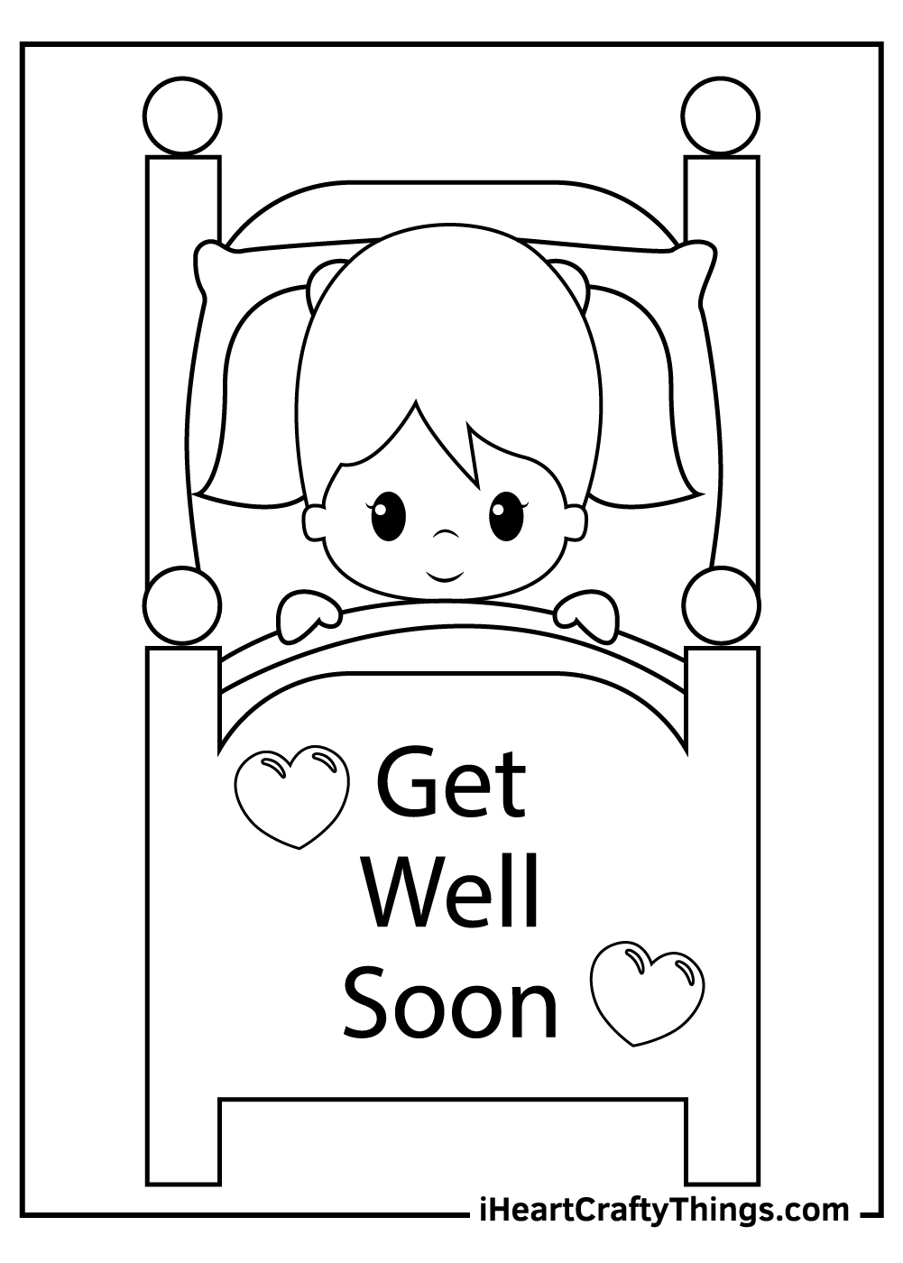 Get well soon coloring pages free printables