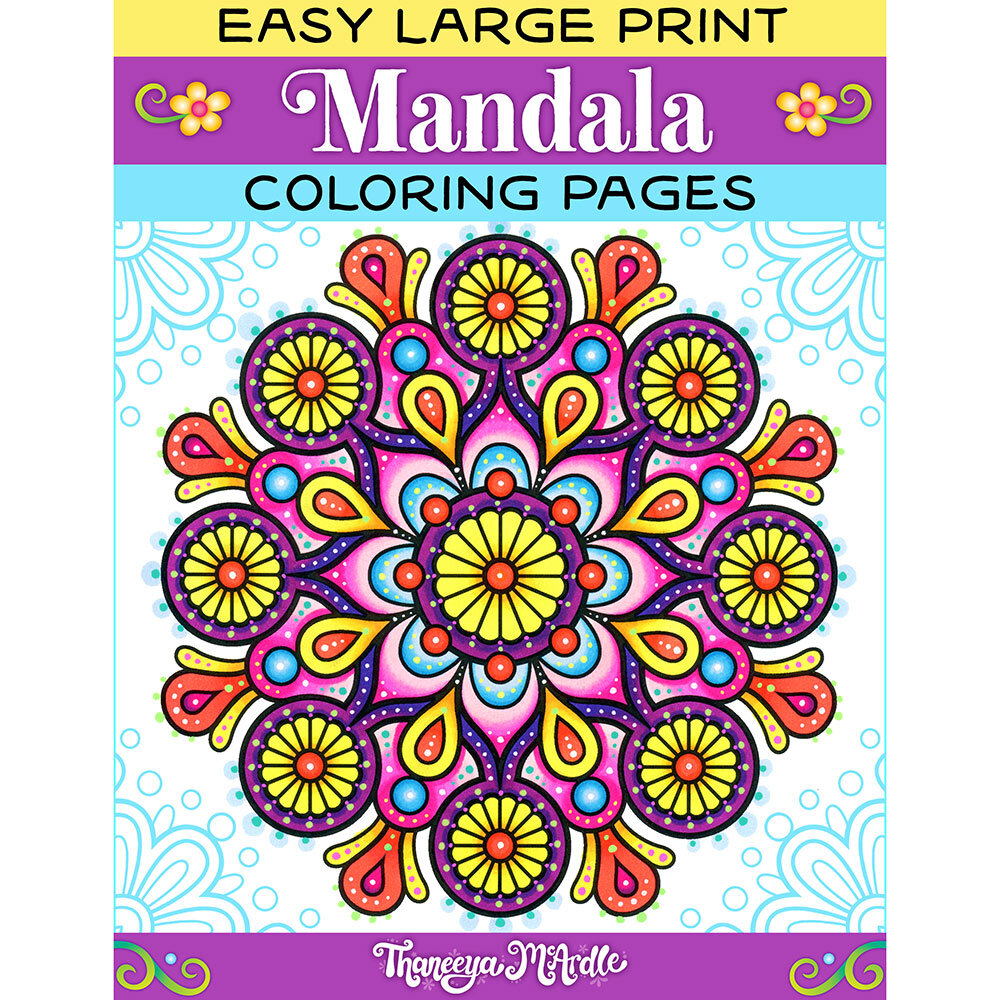 Easy mandala coloring pages