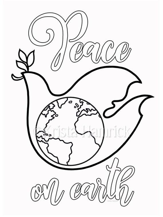 Peace dove coloring page in two sizes x bible journaling tip