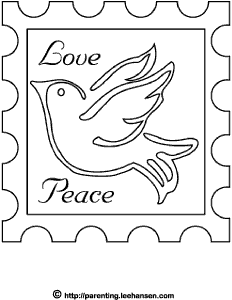 Love bird dove coloring page