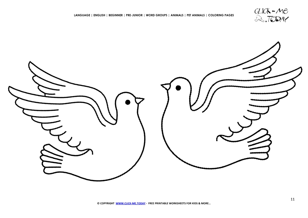 Coloring page doves