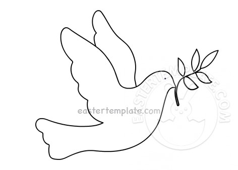 Dove of peace coloring page