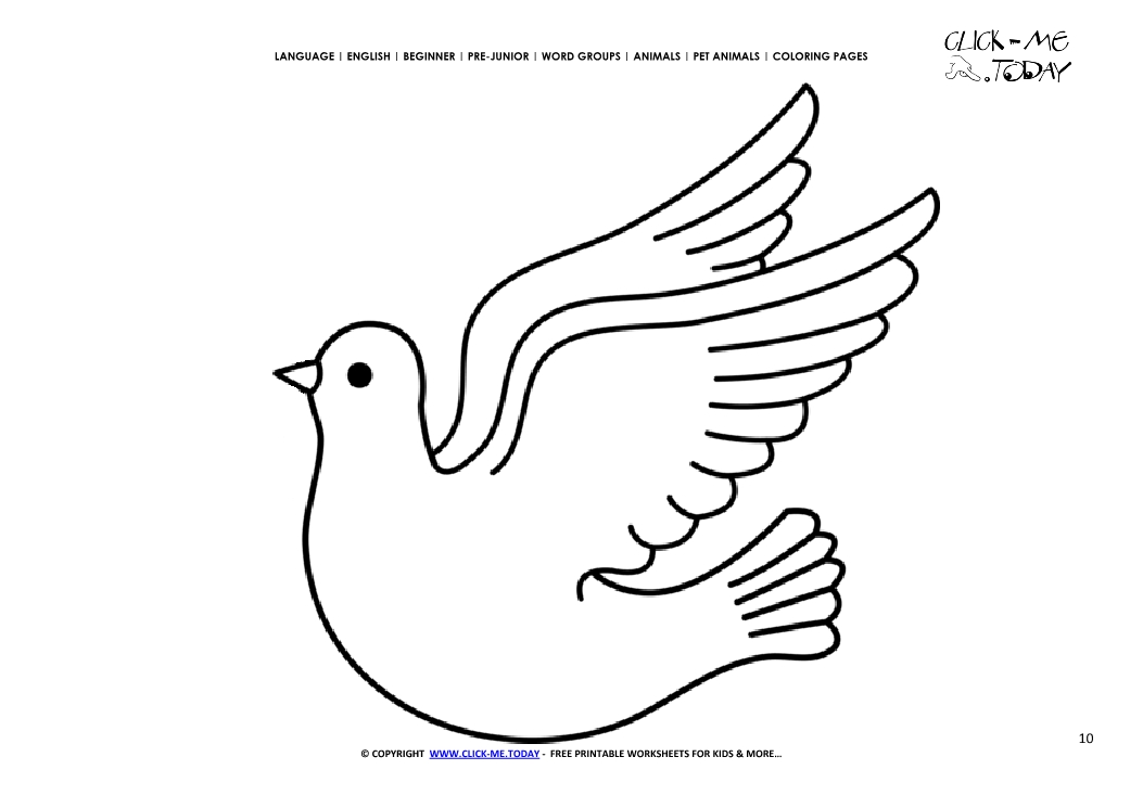 Coloring page dove