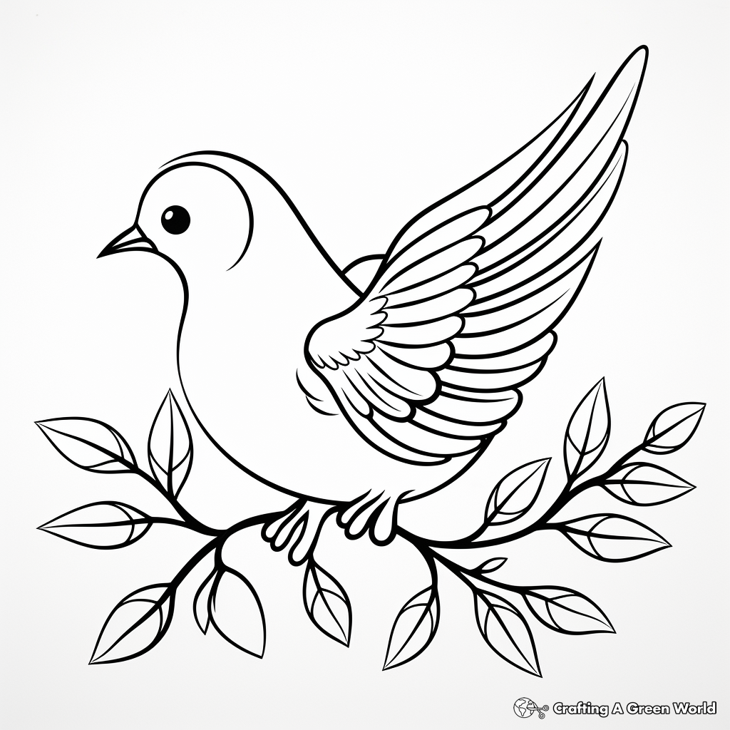 Peace dove coloring pages