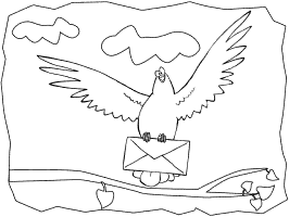 Dove and pigeon coloring pages and printable activities