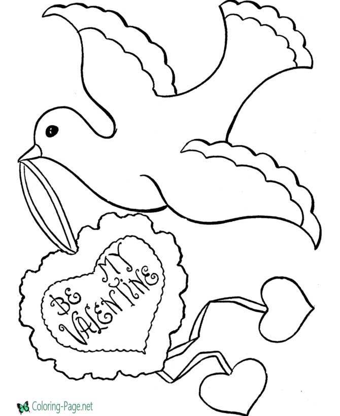 Valentines day coloring pages