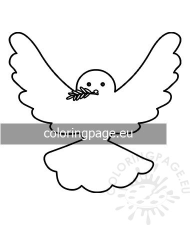 Free peace dove template coloring page