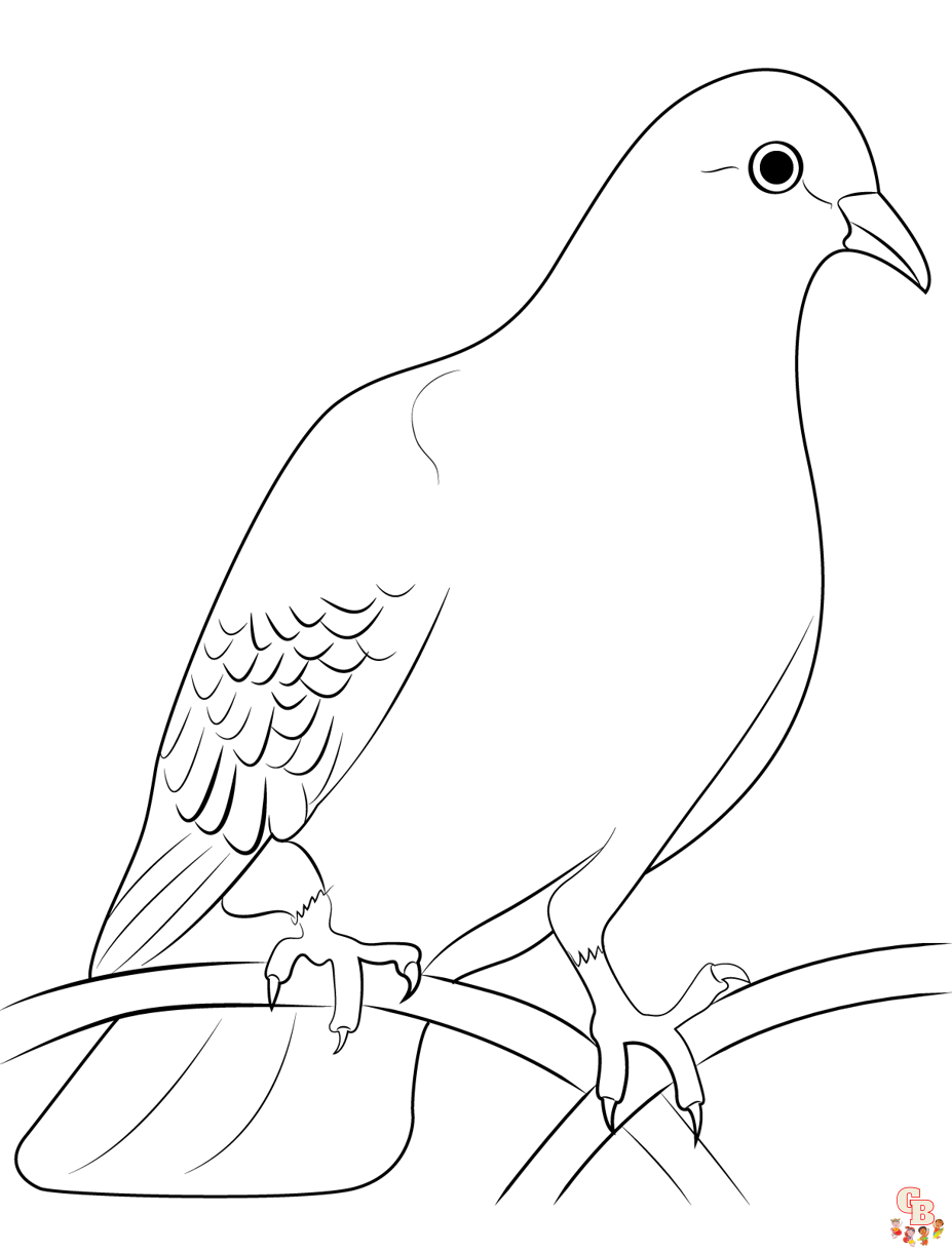 Discover the beauty of dove coloring pages free printable sheets