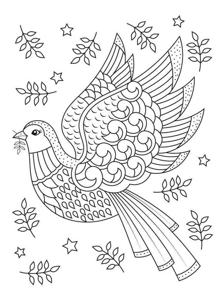 Dove coloring pages for adults