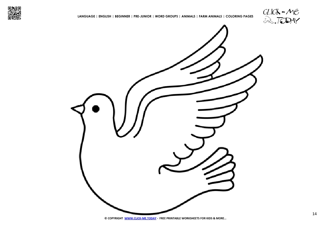 Coloring page dove