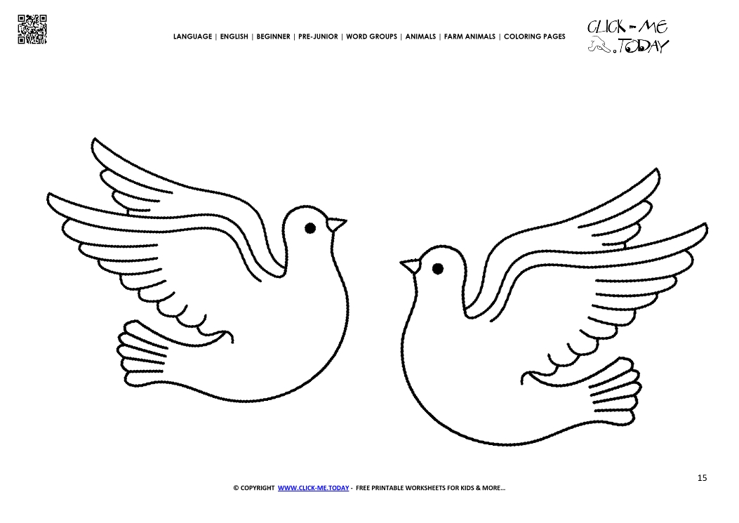 Coloring page doves