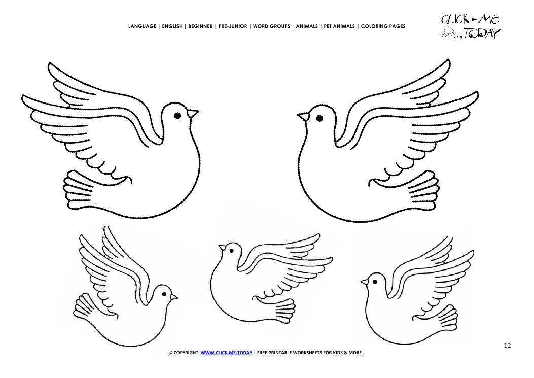 Coloring page doves