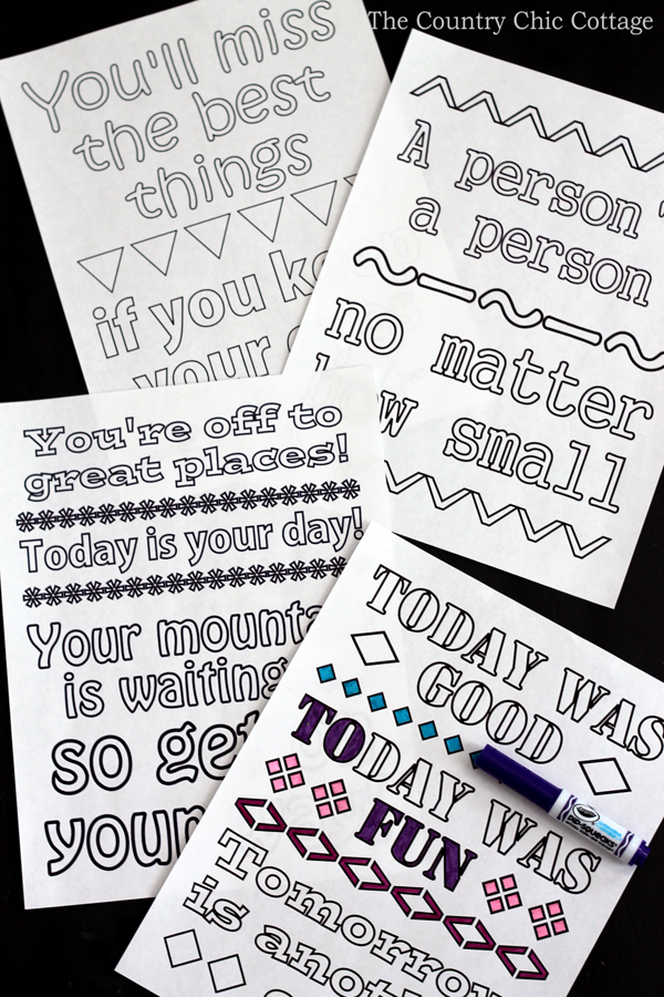 Dr seuss free printables quote coloring pages