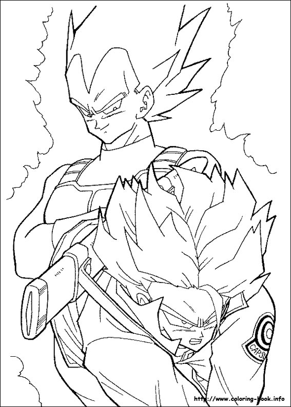 Dragon ball z coloring picture