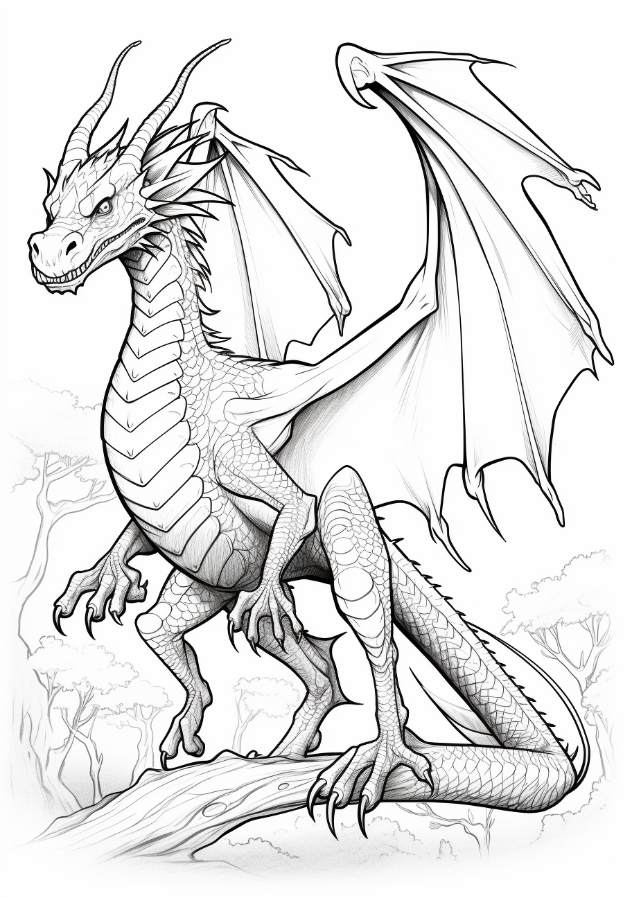 Adult dragon coloring s