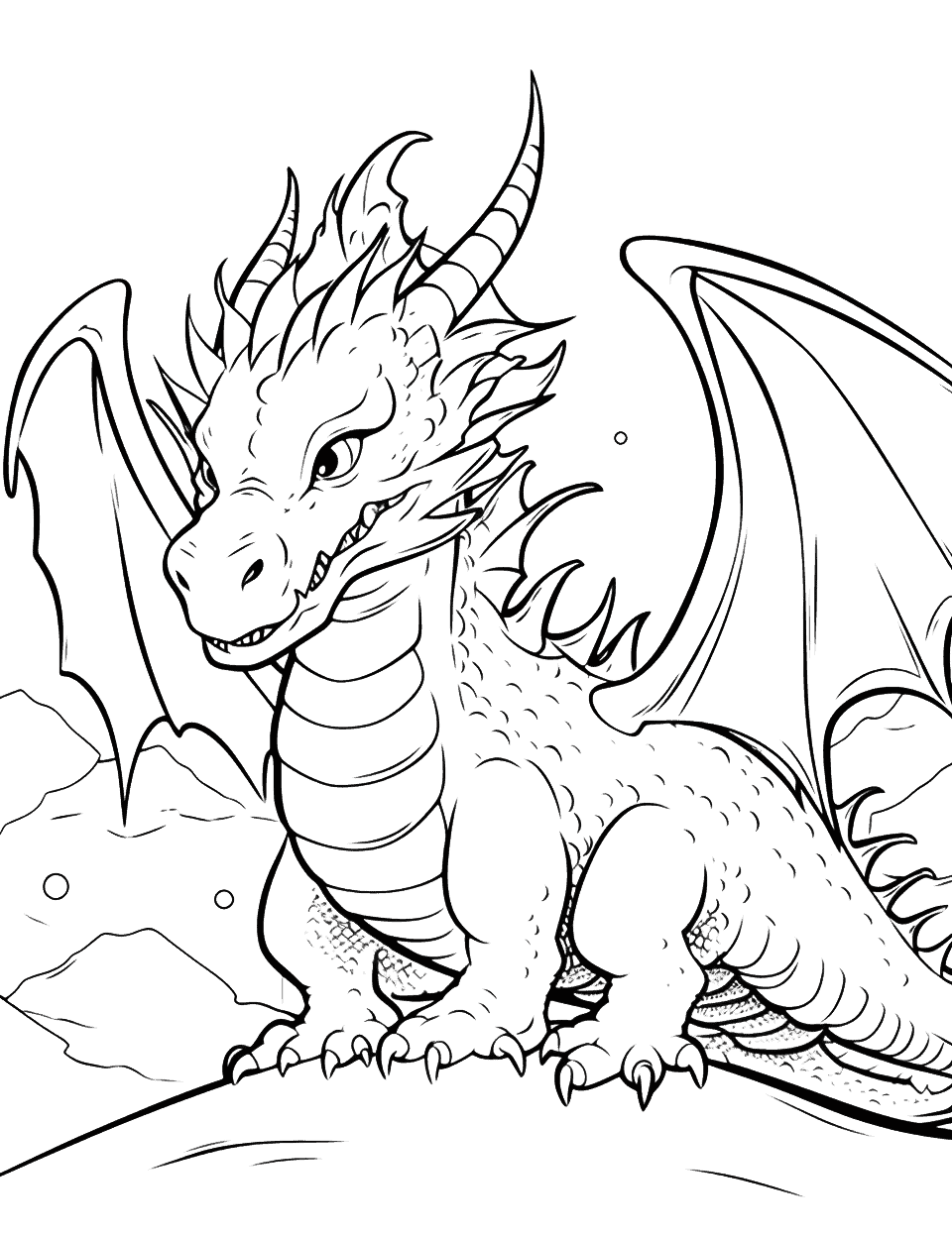 Dragon coloring pages free printable sheets