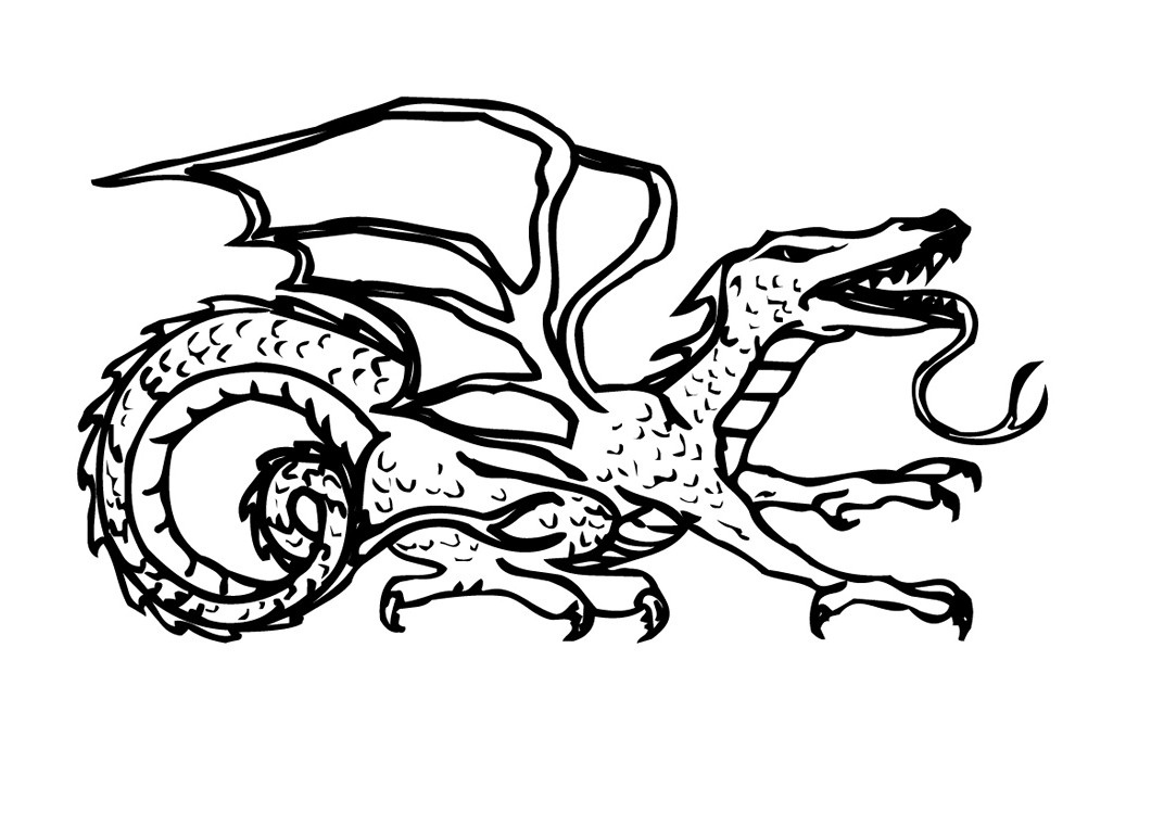 Free printable dragon coloring pages for kids