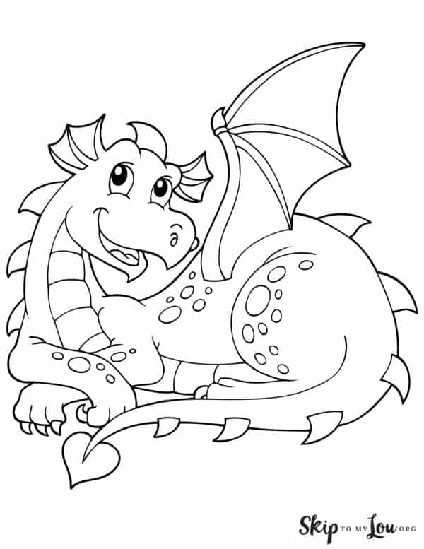 Dragon coloring pages skip to my lou