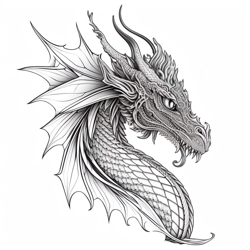 Dragon coloring pages