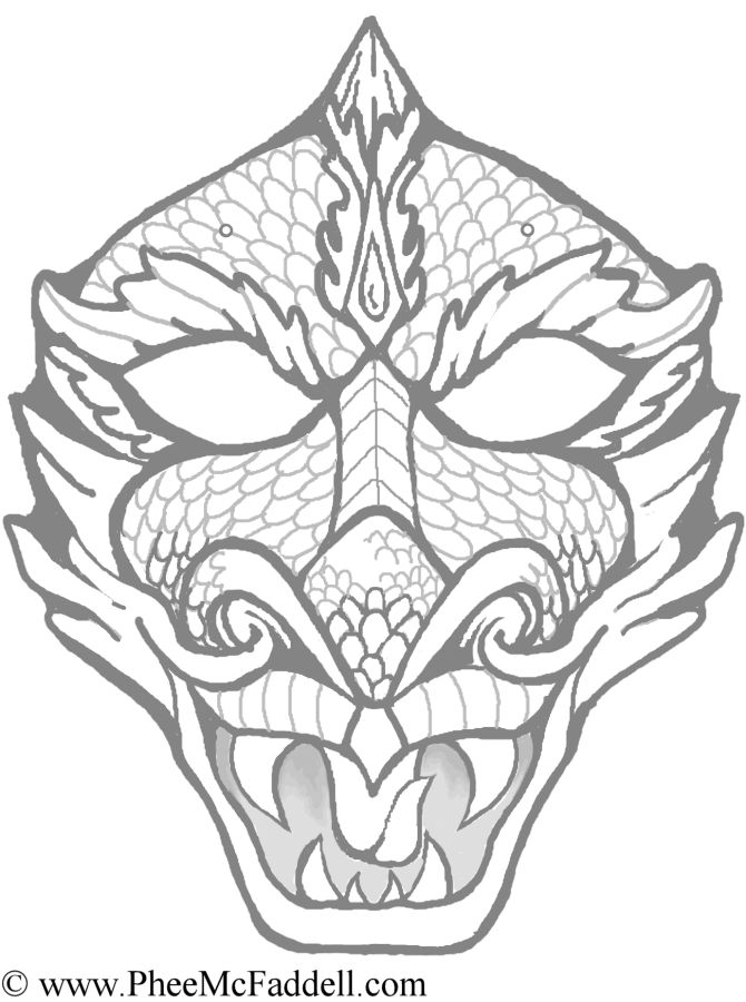 Dragon mask dragon coloring page dragon mask dragon face