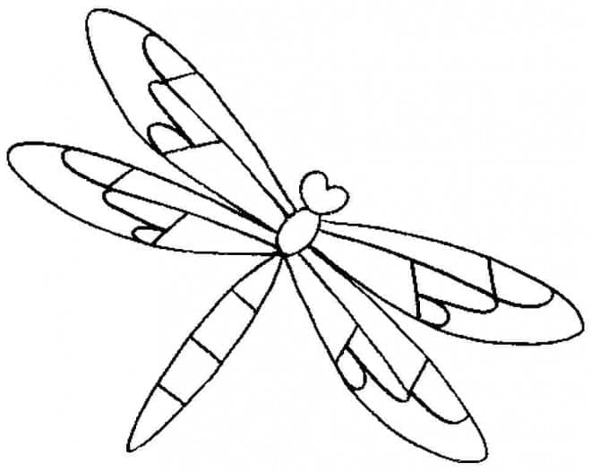 Dragonfly image coloring page