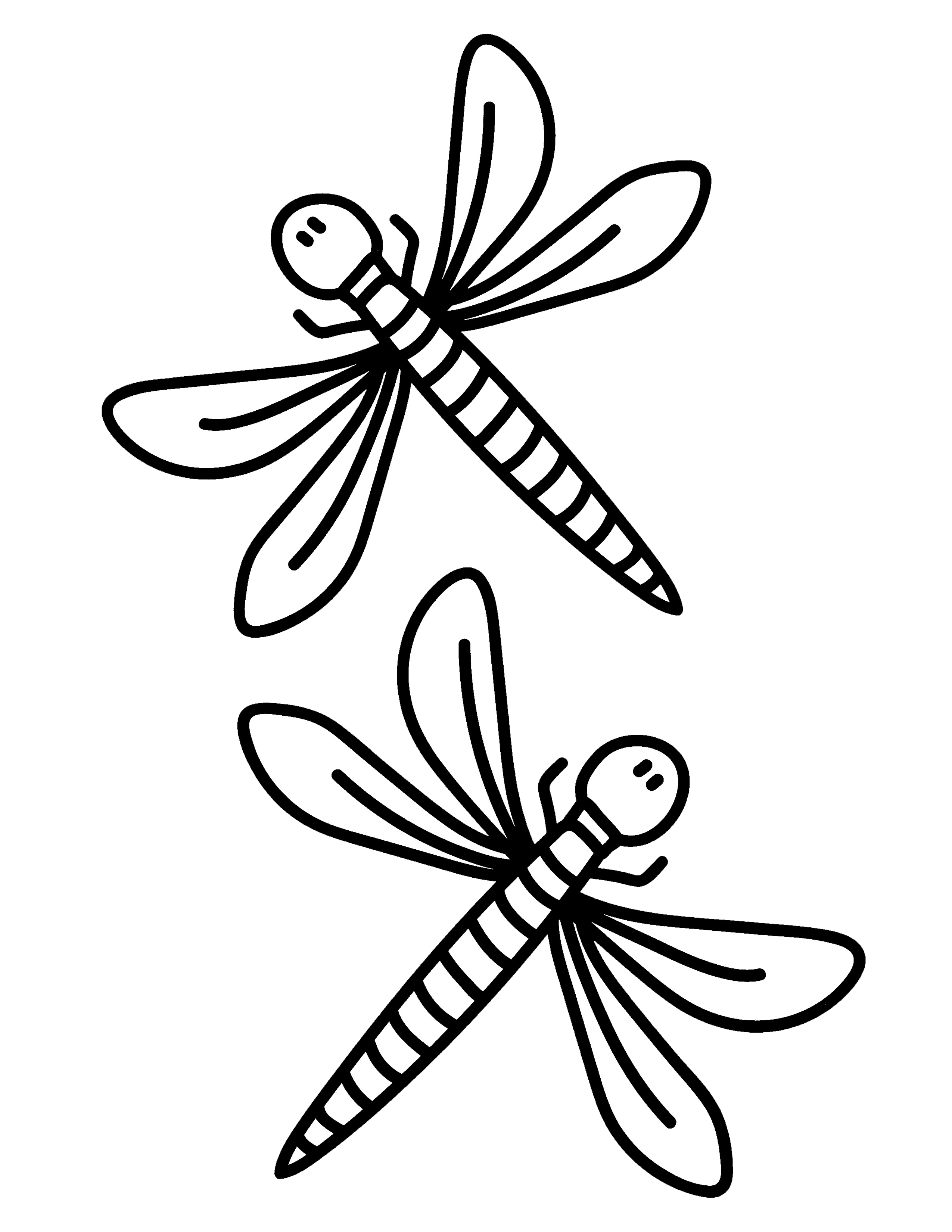 Dragonflies coloring page â kimmi the clown