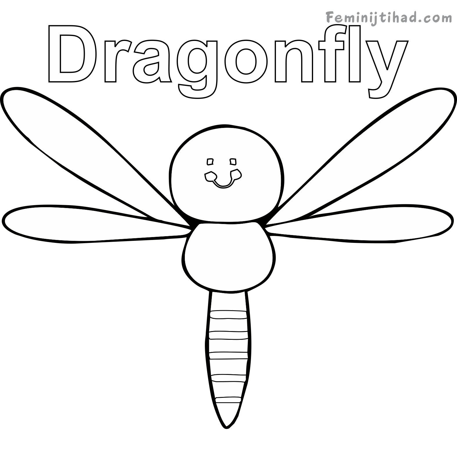 Printable dragonfly coloring pages pdf