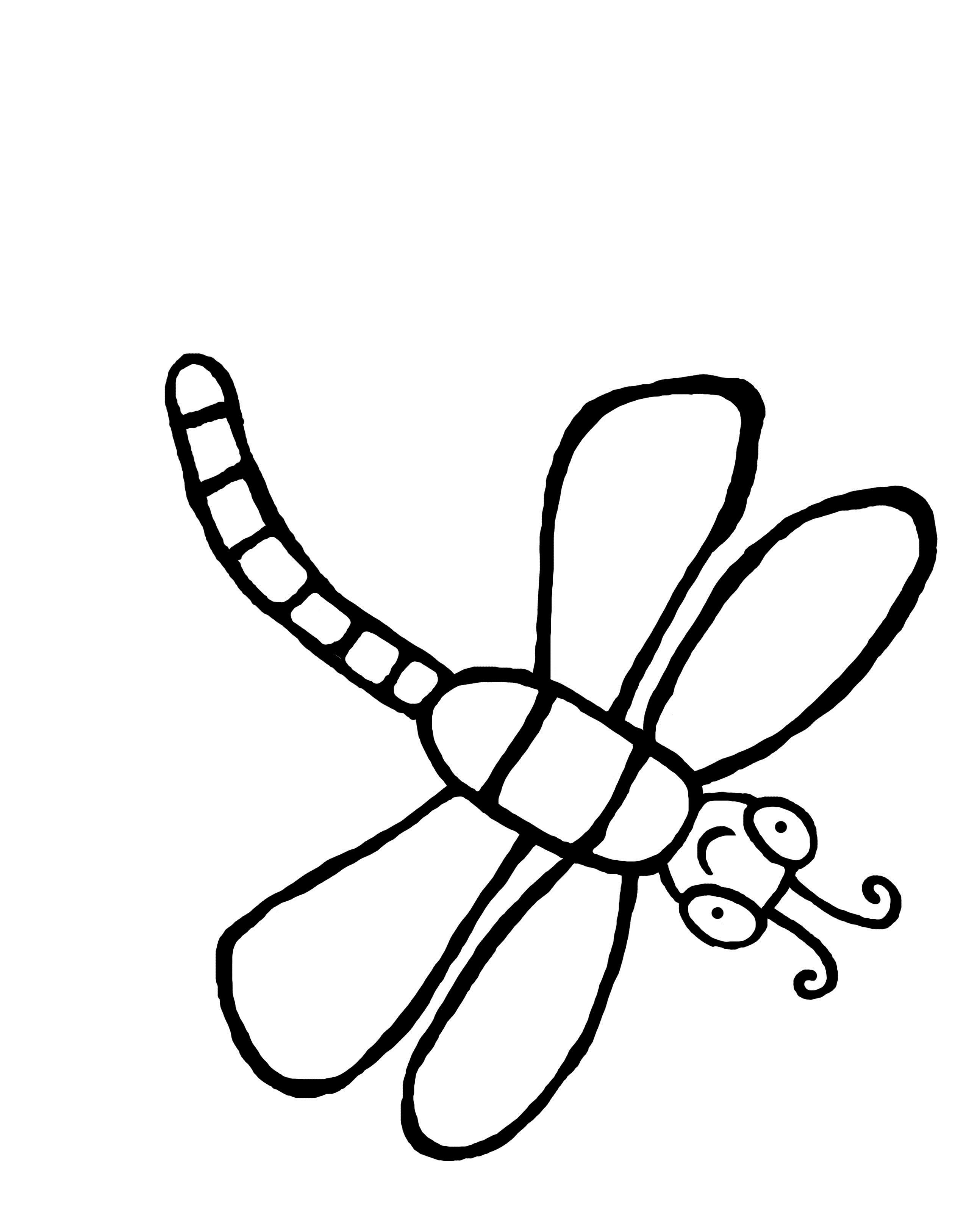 Free printable dragonfly coloring pages for kids