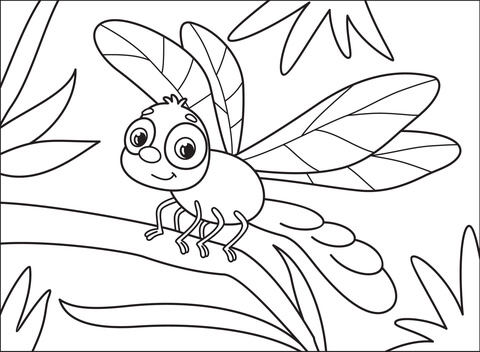 Dragonfly coloring page free printable coloring pages
