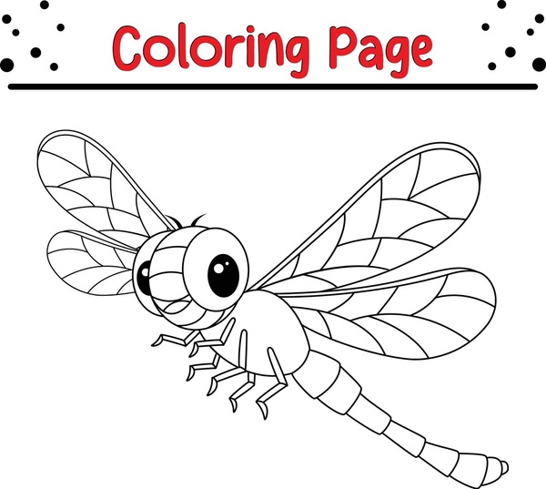 Dragonfly coloring book royalty