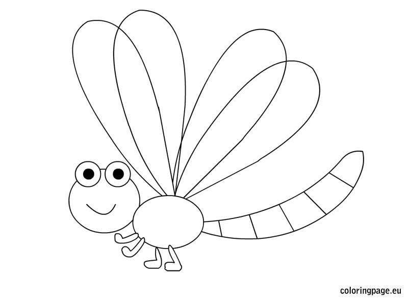 Dragonfly coloring sheet printable coloring page