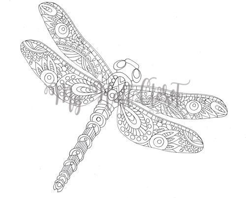 Dragonfly coloring page