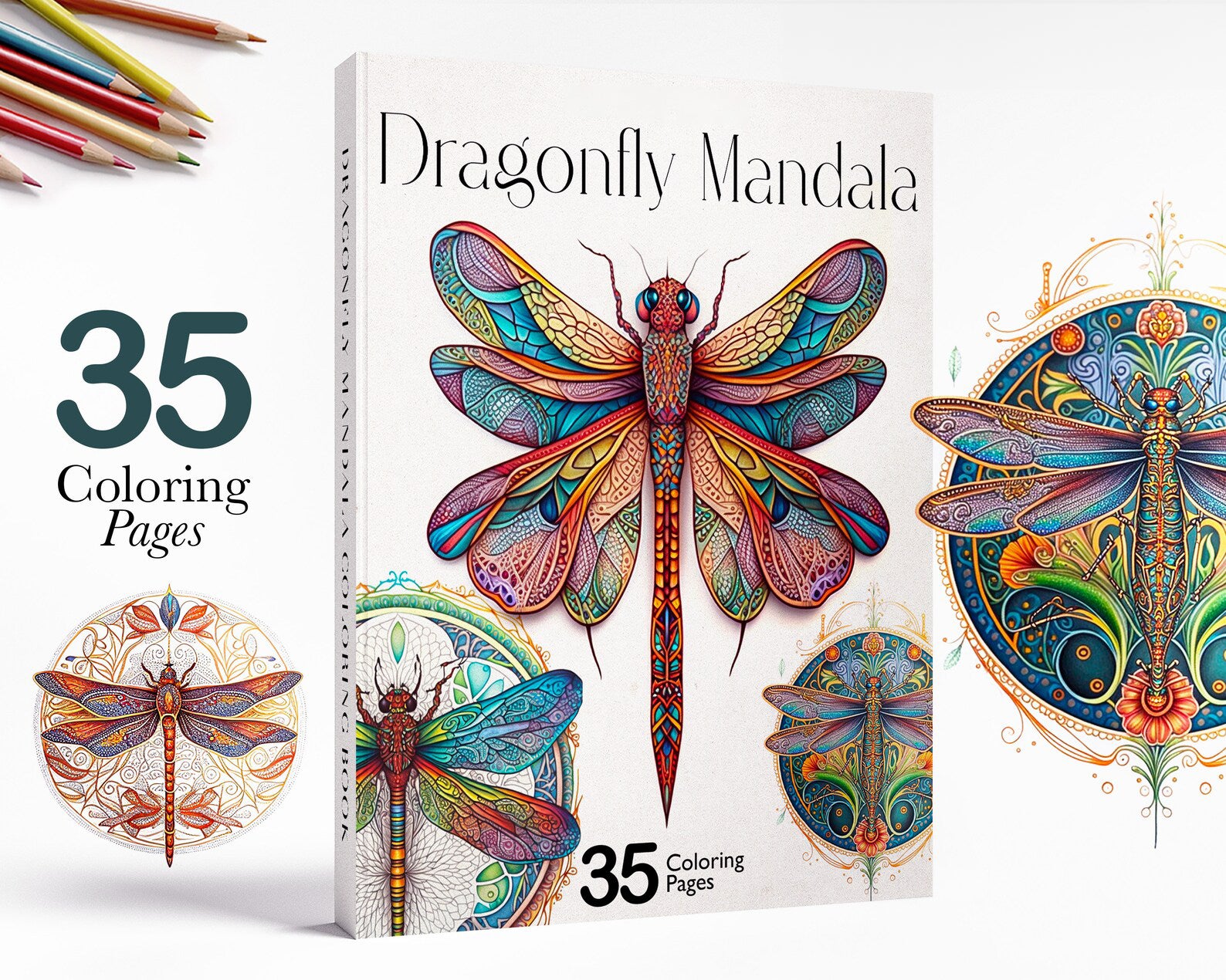 Dragonfly mandala coloring book dragonfly coloring pages printable p â xy element