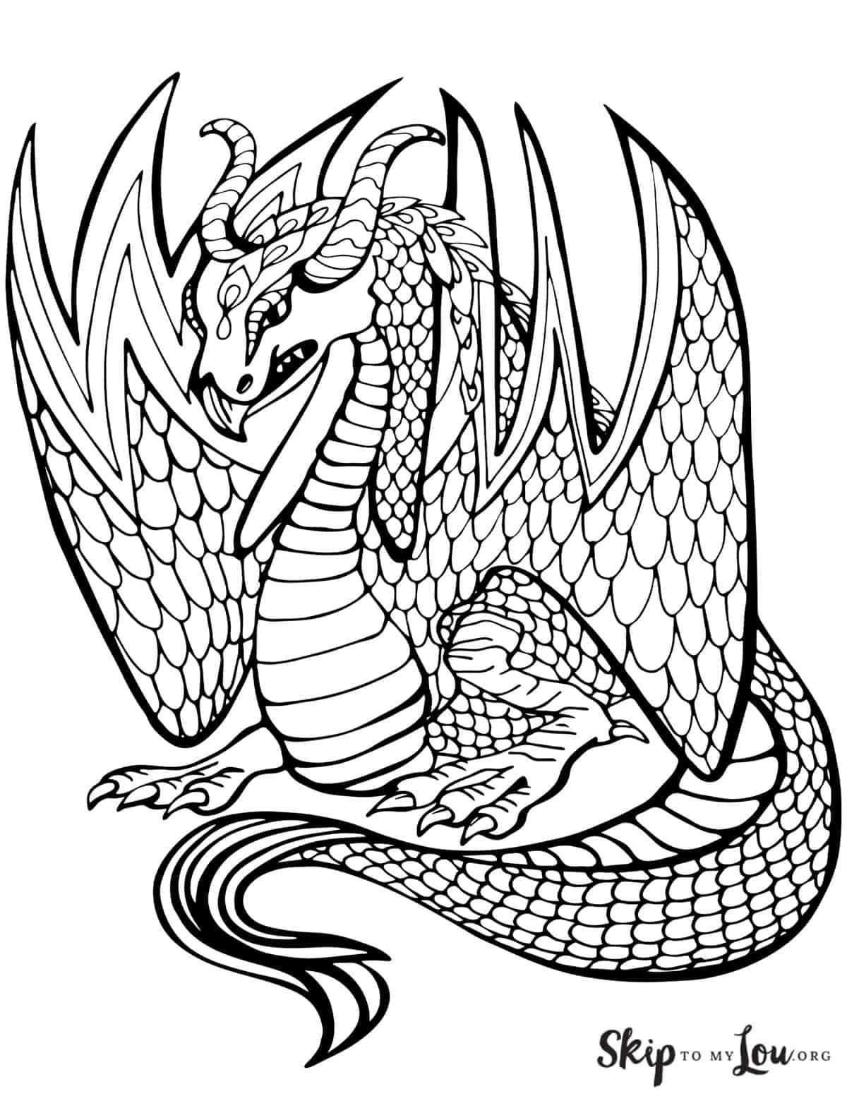 Dragon coloring pages skip to my lou