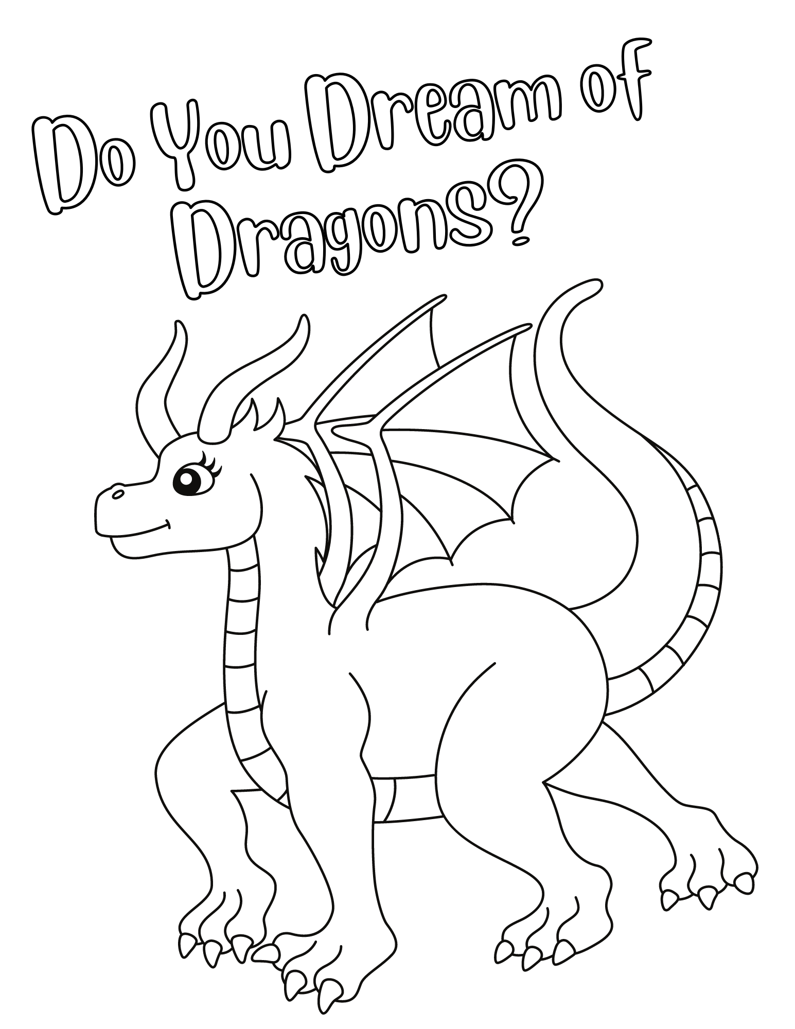 Cute dragon coloring pages for all ages