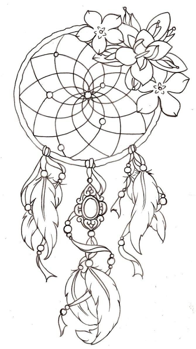 Dream catcher coloring pages printable for free download