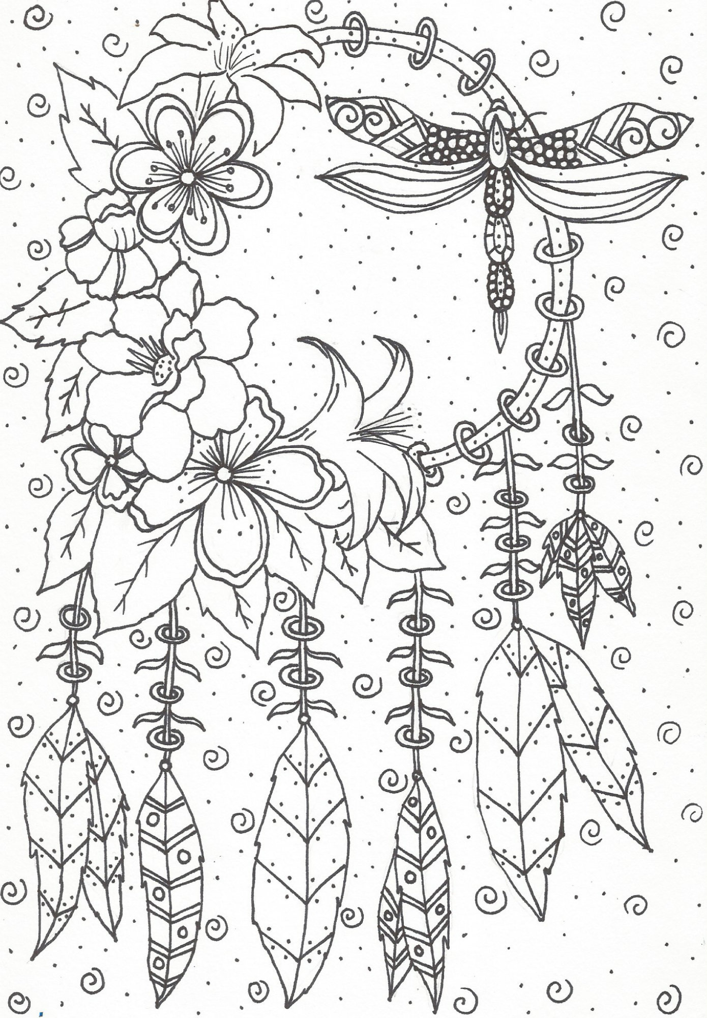 Dream catcher coloring pages pdf download now