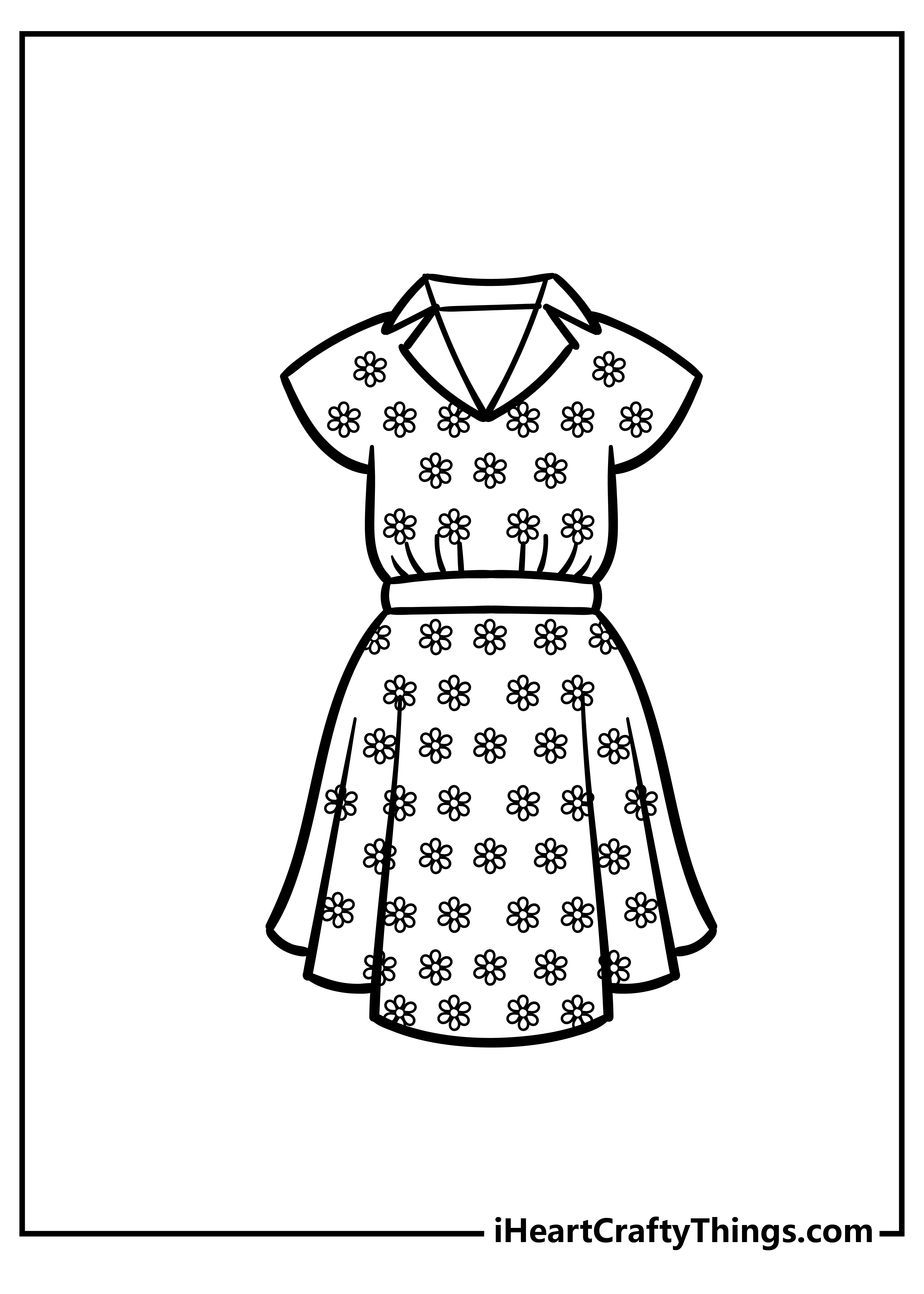 Dress coloring pages free printables